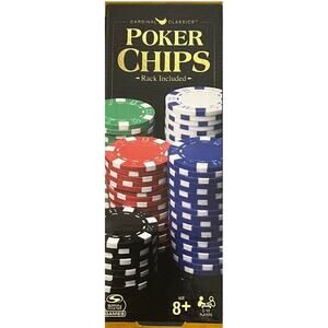 NIB Cardinal Classics Set of 100 Poker Chips with Tray
